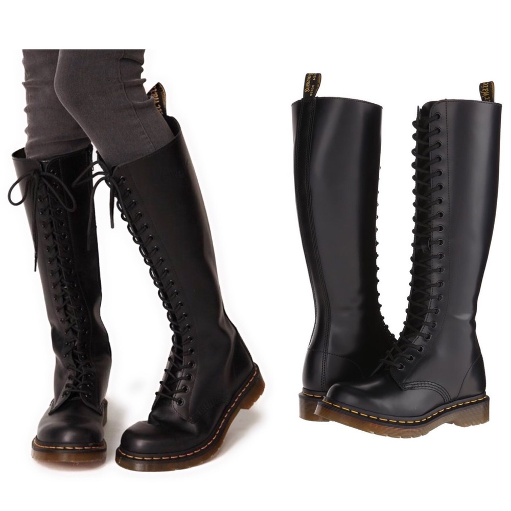 Dr. Martens 1B60 20-Eye Lace Up Tall Leather Boots